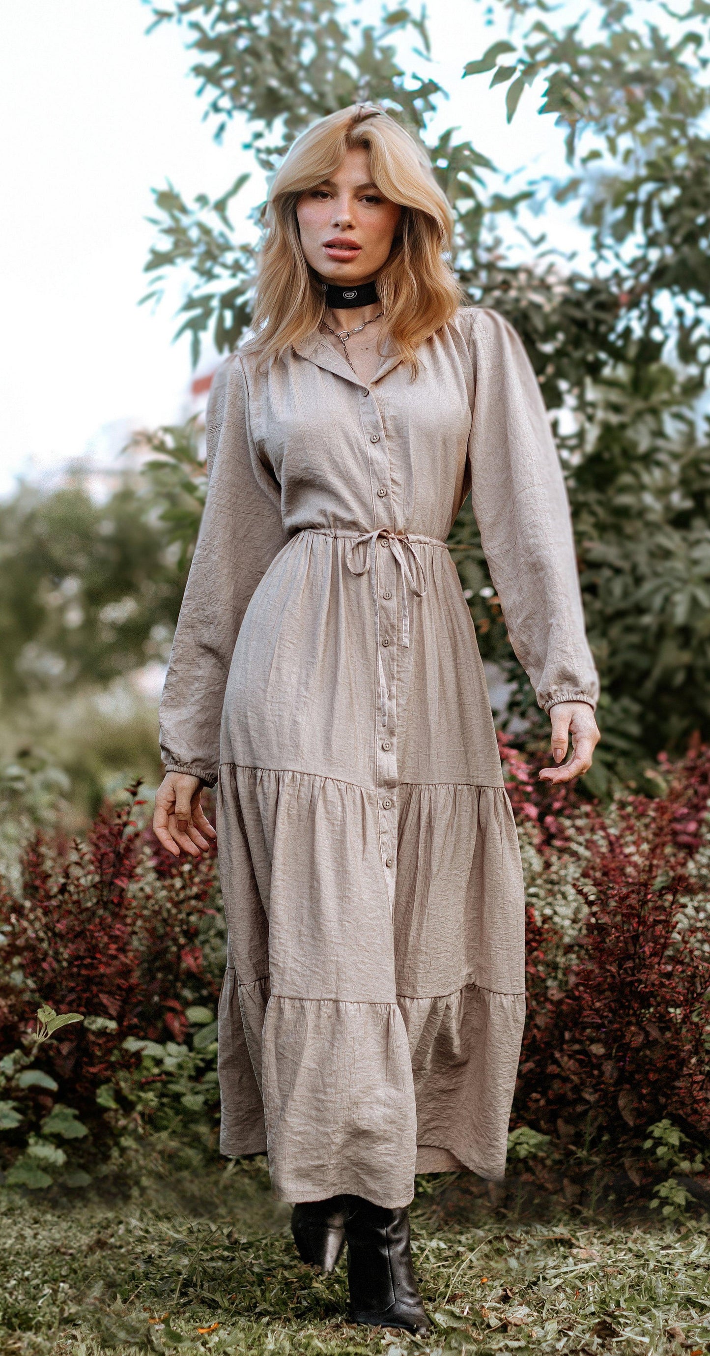 VESTIDO FLORENCE AREIA