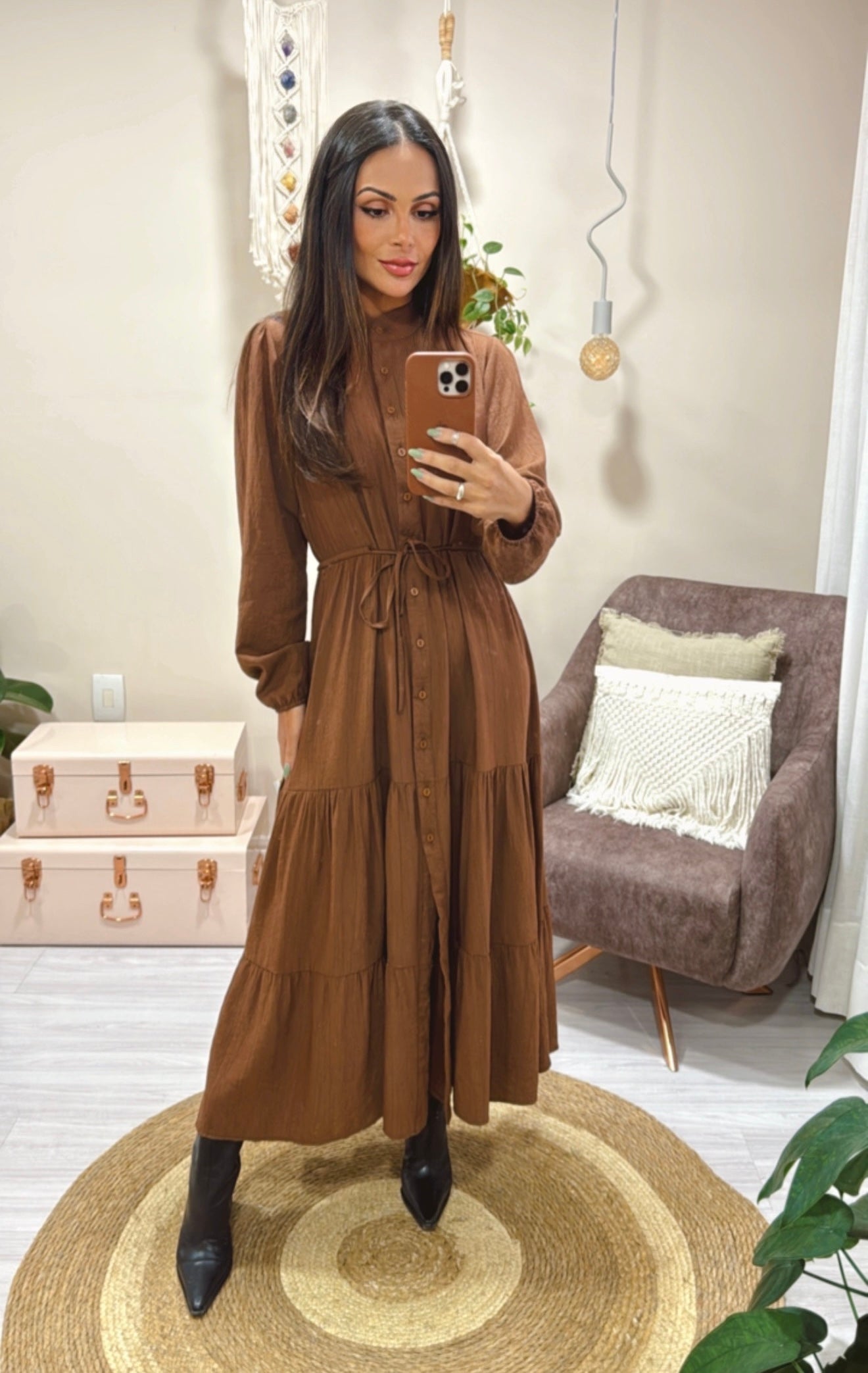 VESTIDO FLORENCE CHOCOLATE