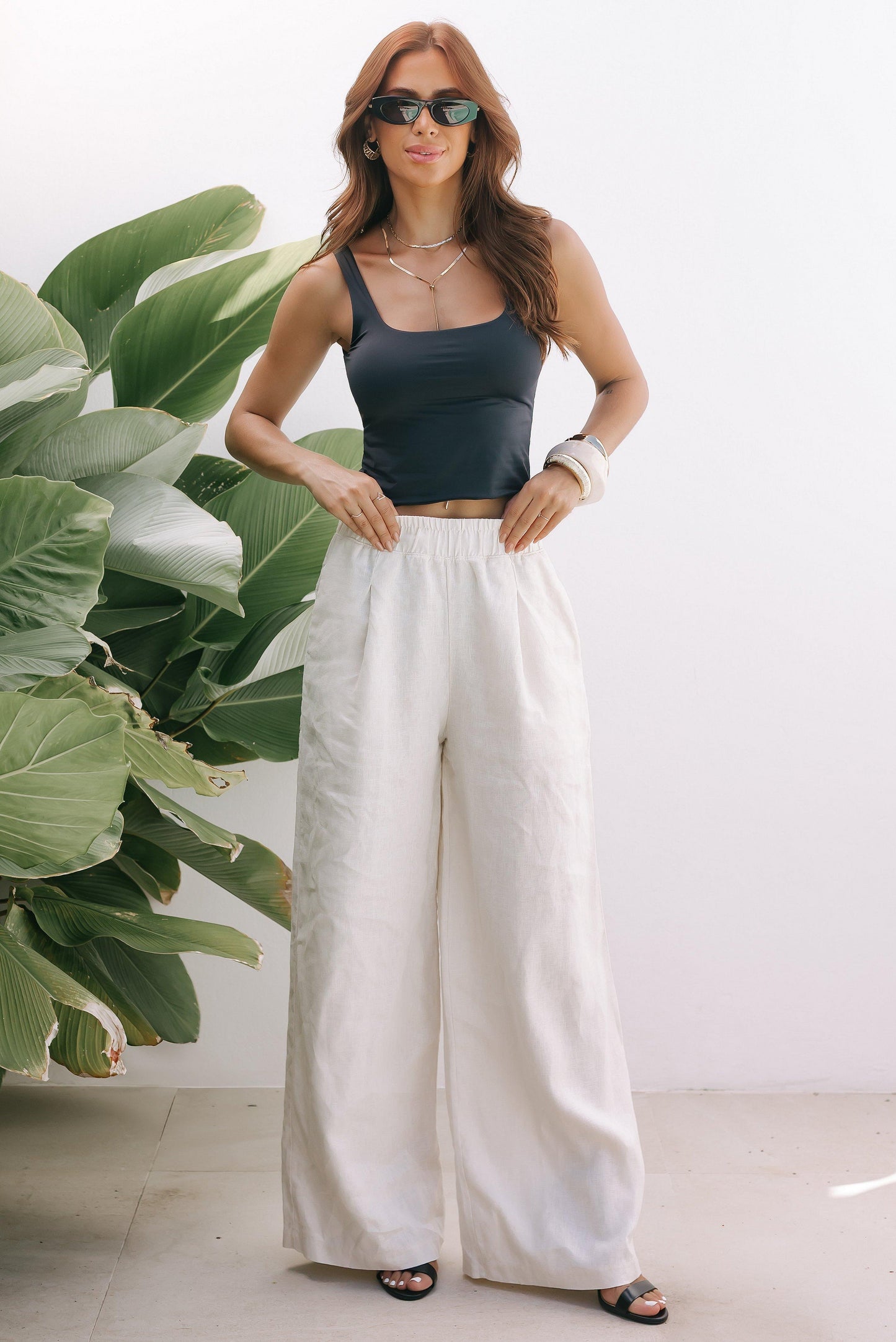CALÇA DE LINHO ALGODÃO DOCE