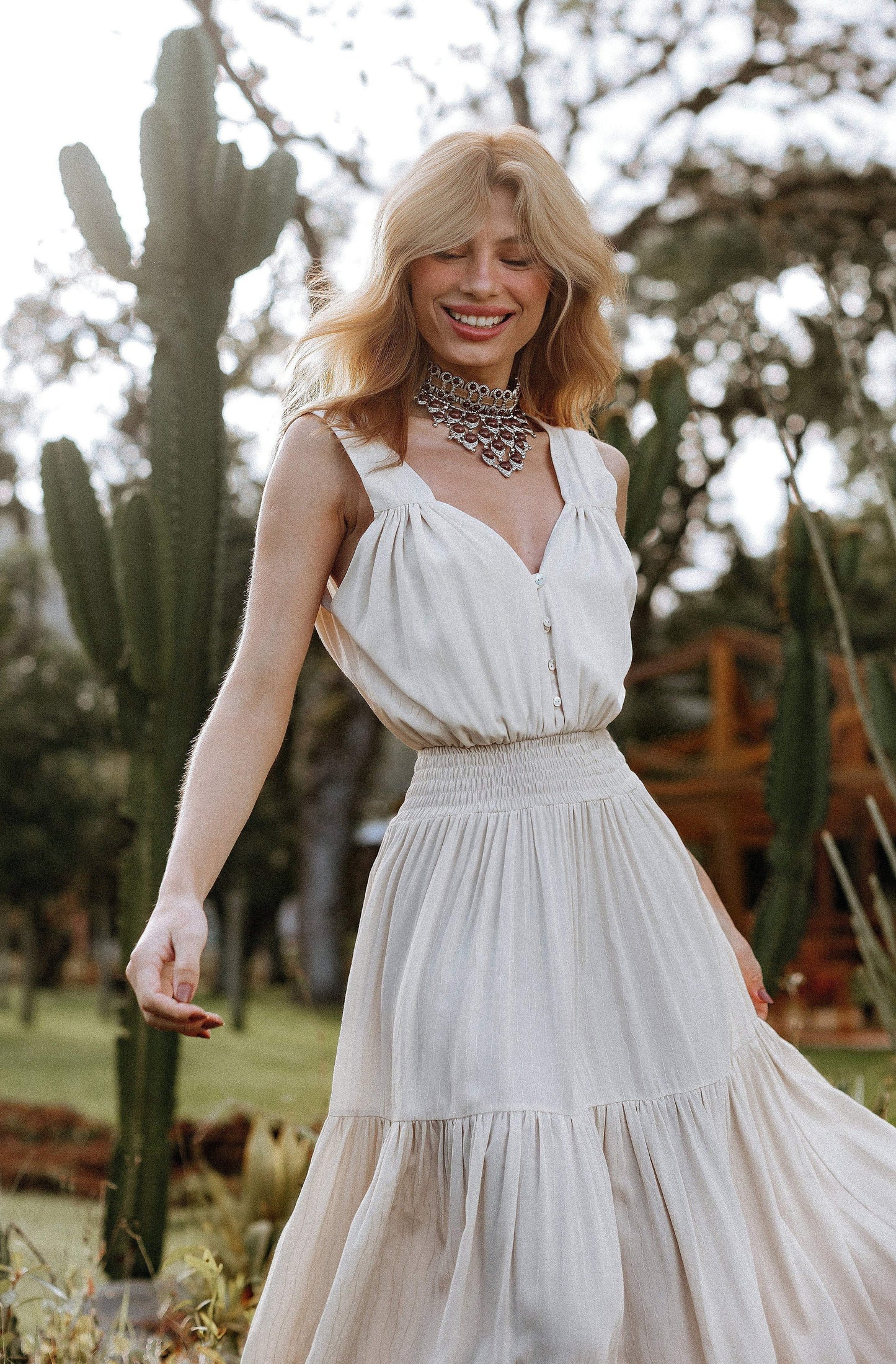 VESTIDO LEÃO OFF WHITE