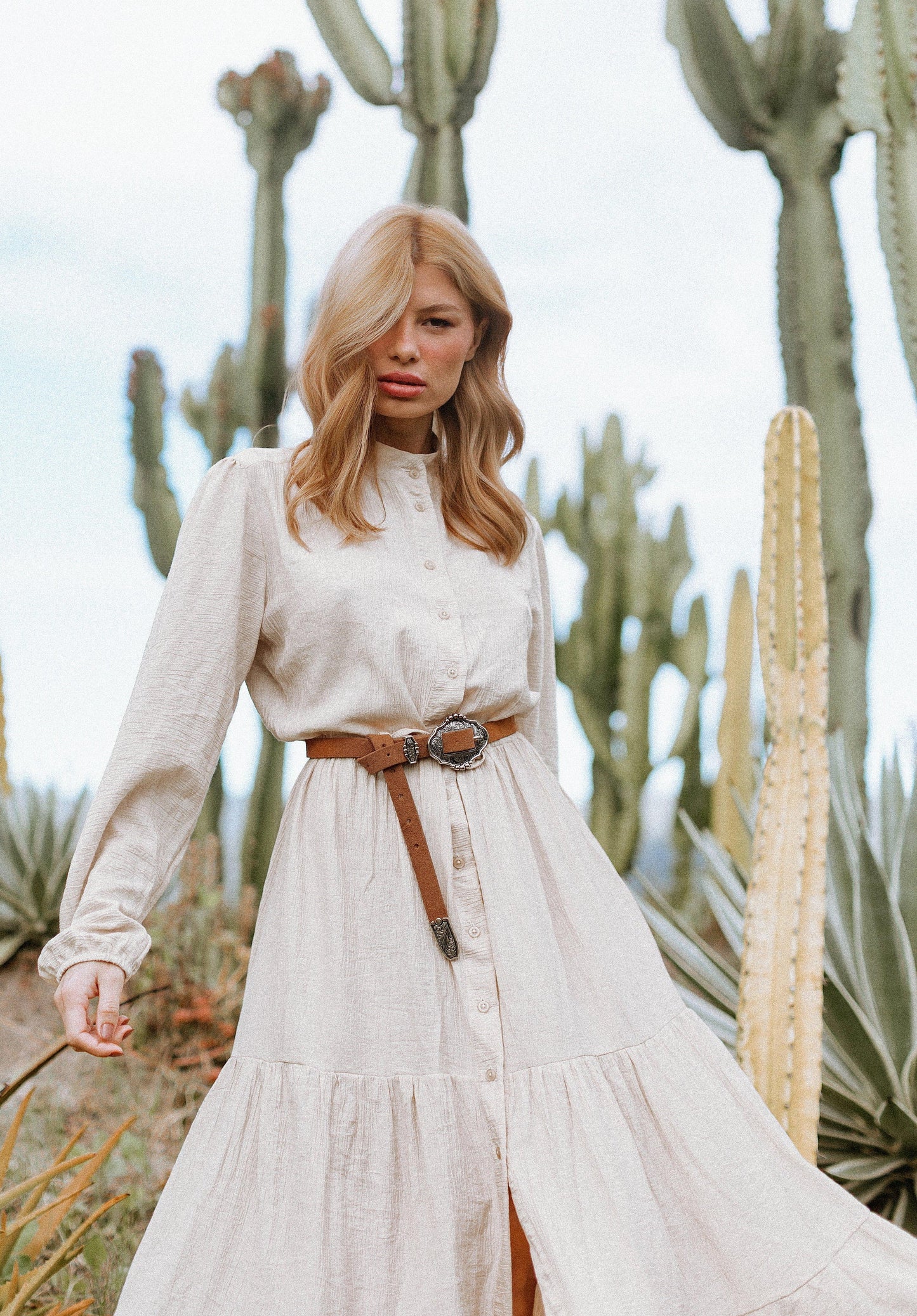 VESTIDO FLORENCE CHÁ BRANCO