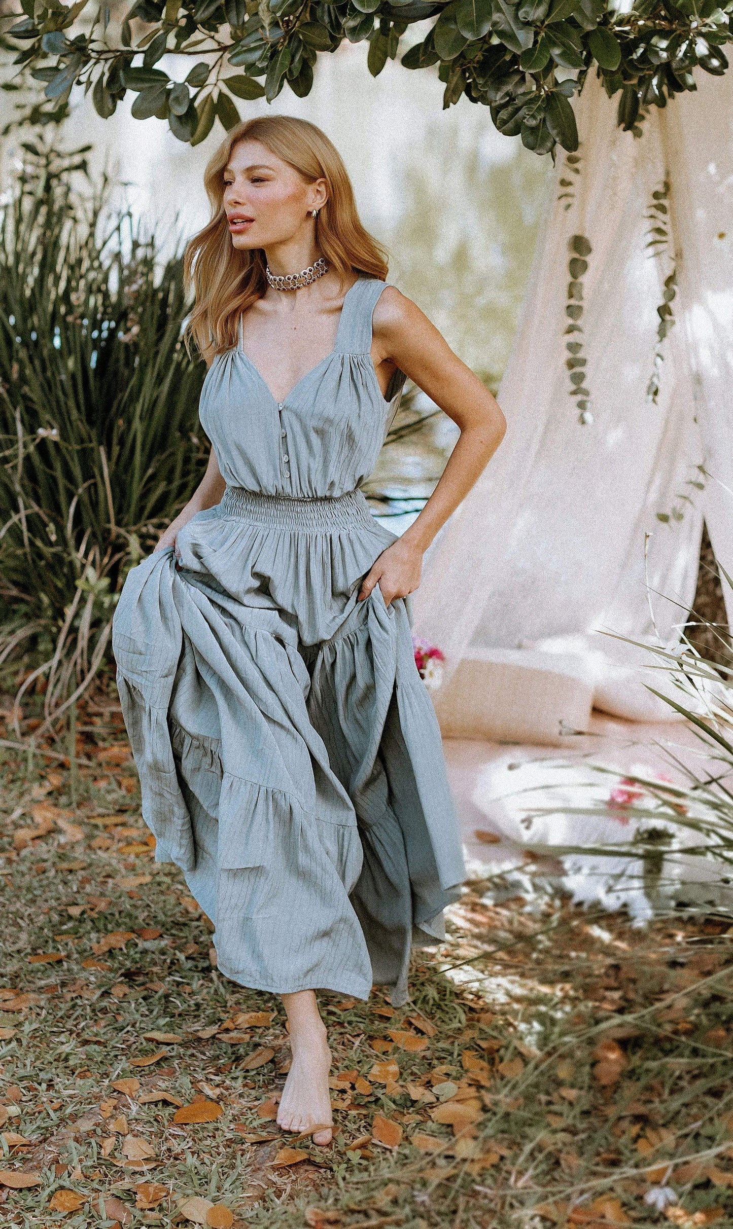 VESTIDO LEÃO HORTELÃ