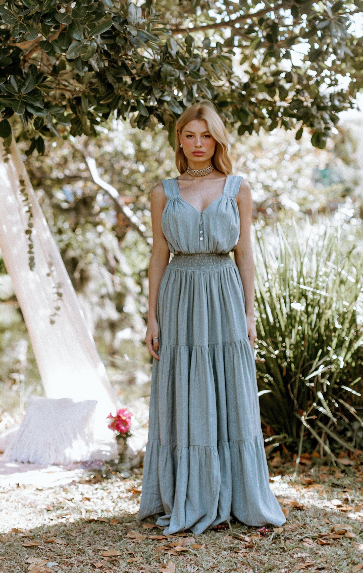 VESTIDO LEÃO HORTELÃ