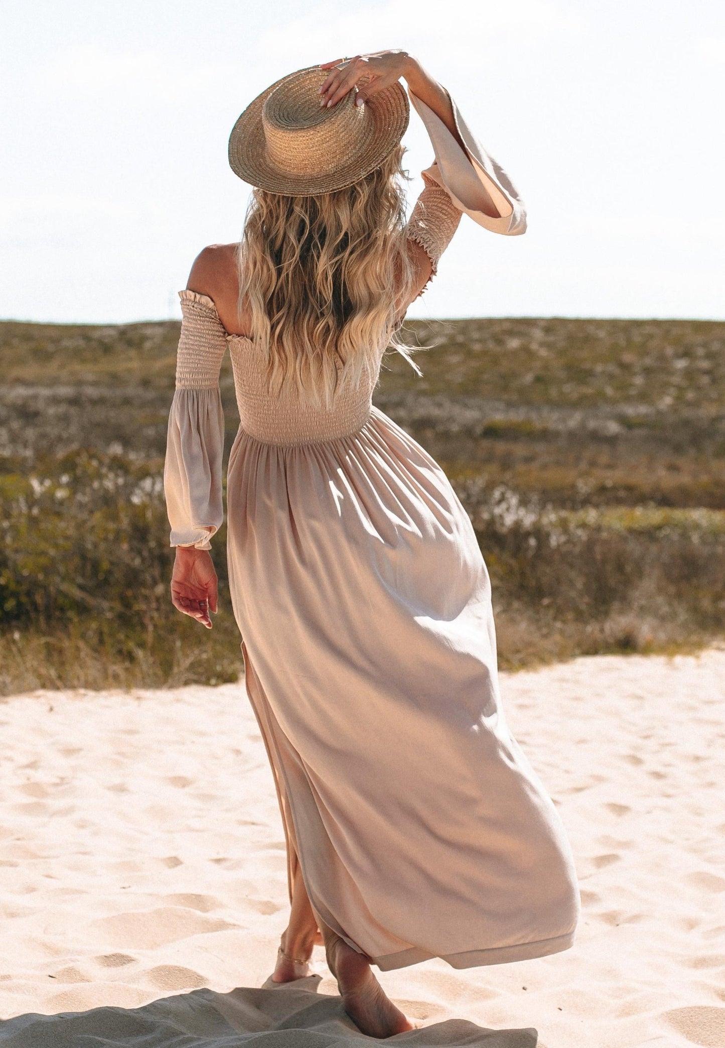VESTIDO ATHENA AREIA