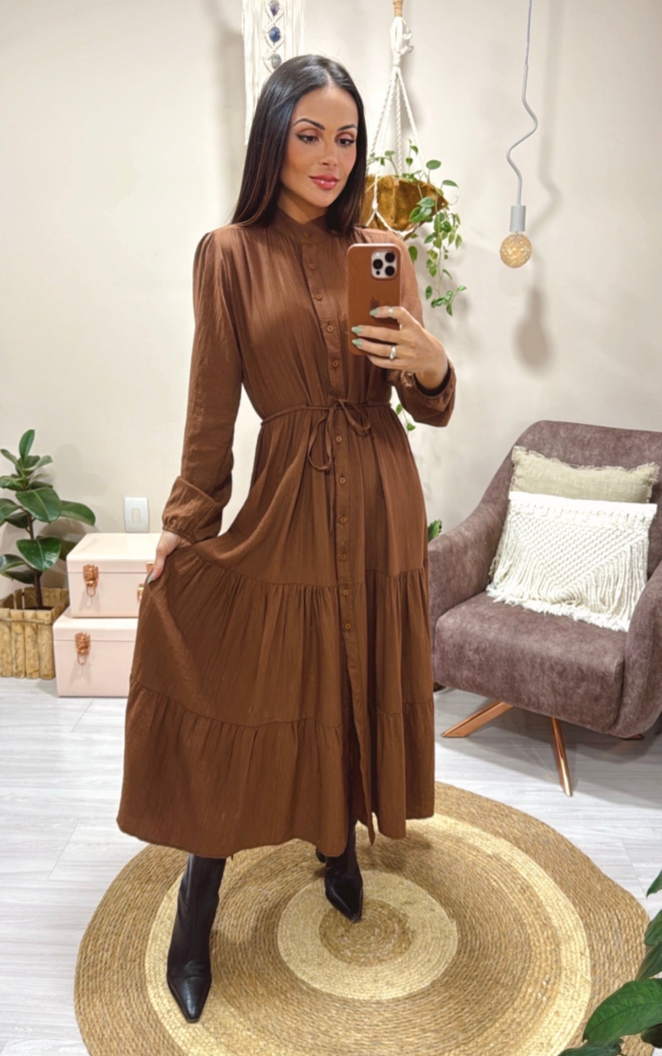 VESTIDO FLORENCE CHOCOLATE