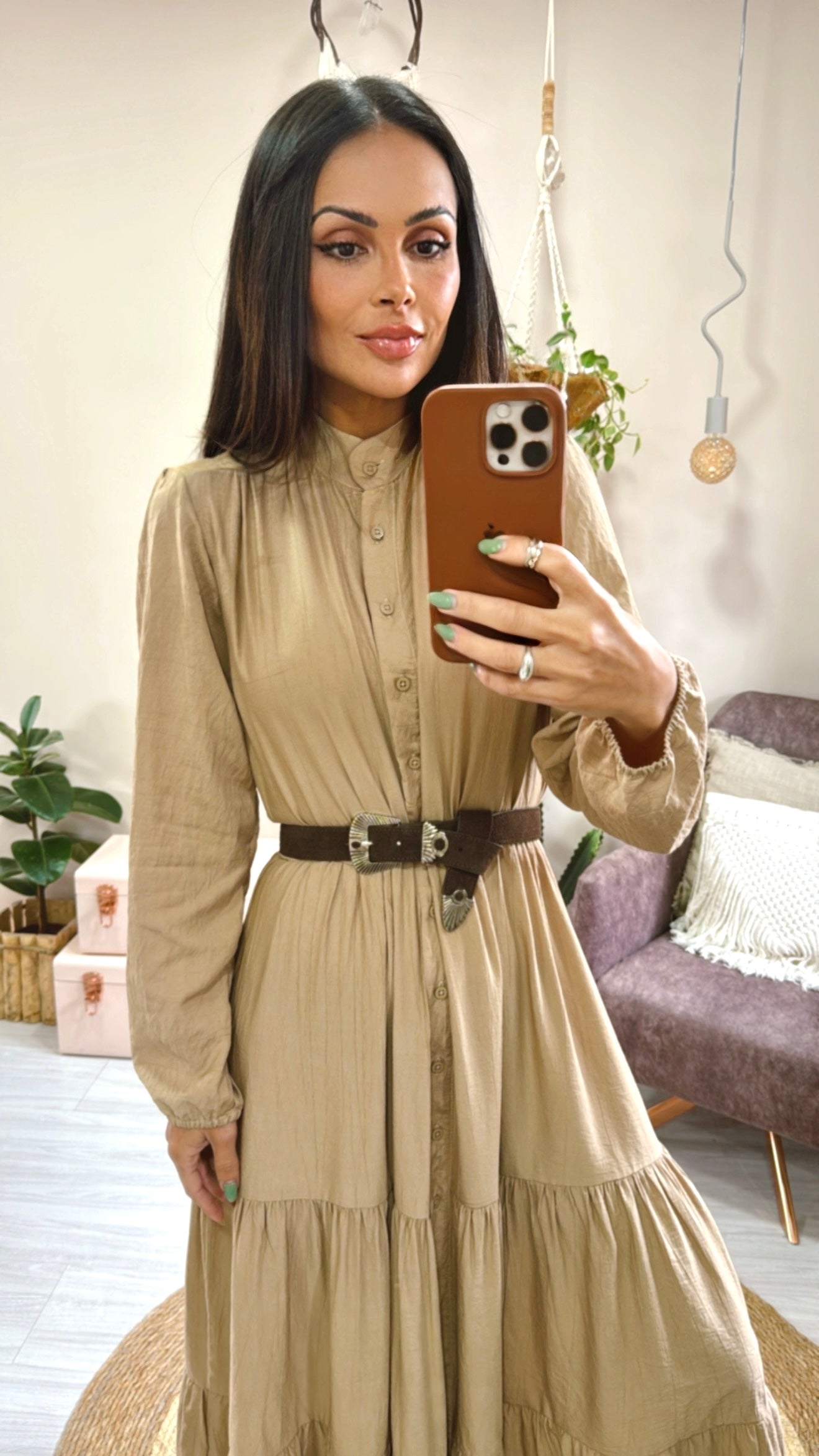 VESTIDO FLORENCE AREIA
