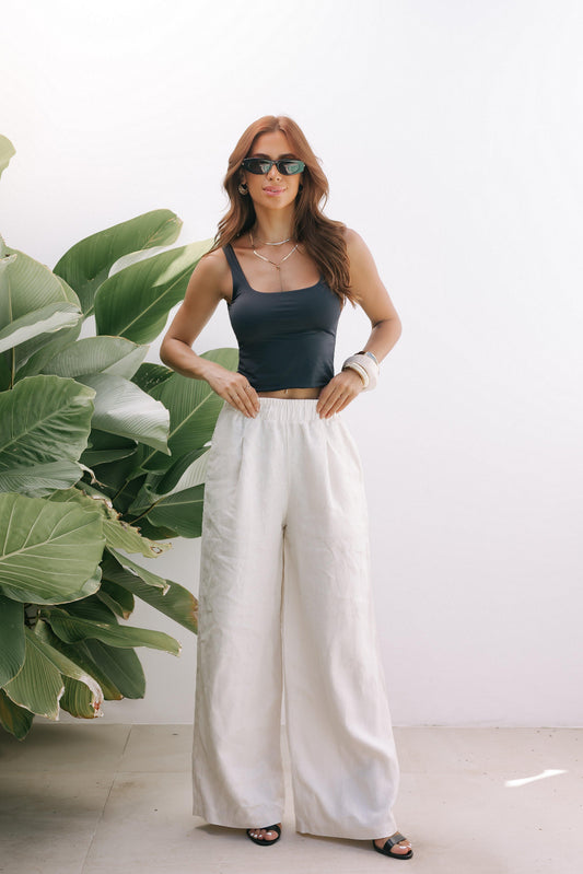 CALÇA DE LINHO NATURAL