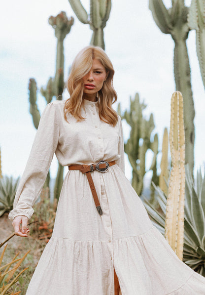 VESTIDO FLORENCE CHÁ BRANCO