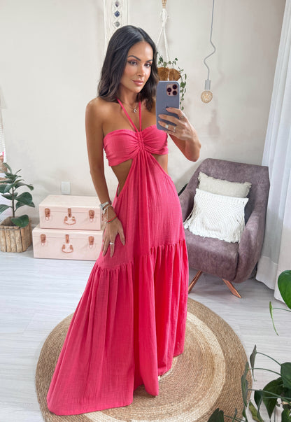 VESTIDO QUARTZO HIBISCO