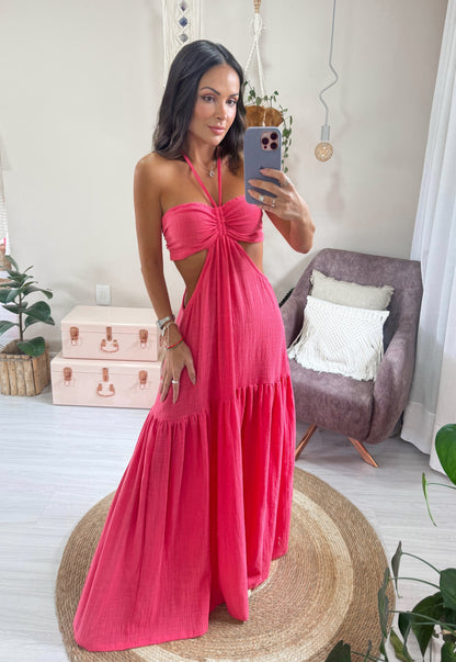 VESTIDO QUARTZO HIBISCO