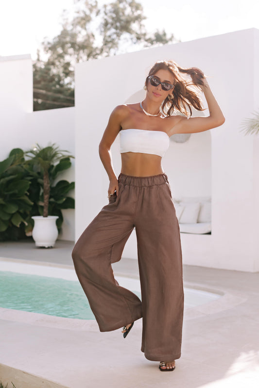 CALÇA DE LINHO CHOCO