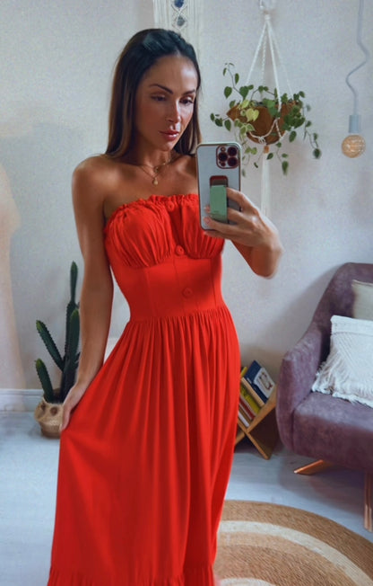 VESTIDO MISTÉRIO TOMATE