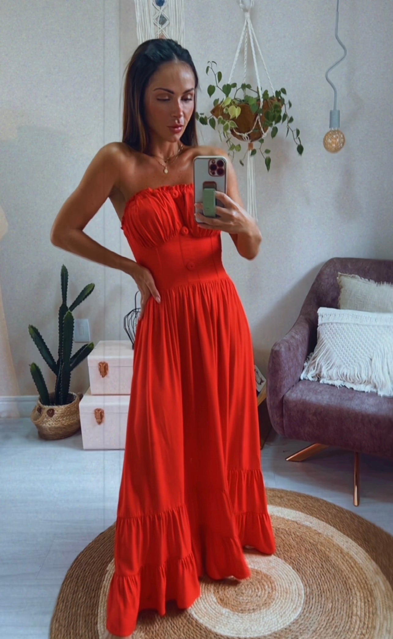 VESTIDO MISTÉRIO TOMATE