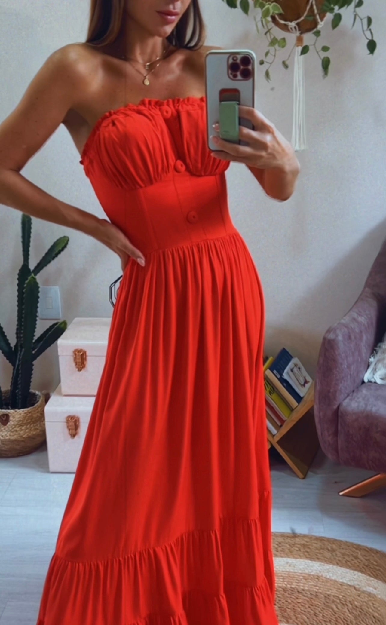 VESTIDO MISTÉRIO TOMATE