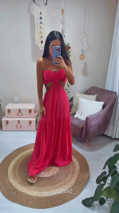 VESTIDO QUARTZO HIBISCO